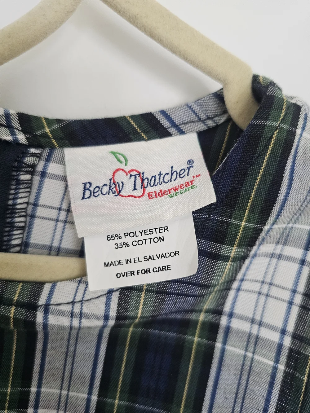 Plaid Sleeveless School Uniform Dress in Navy, White & Green
